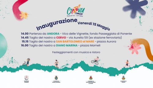 Inaugurazione della Ciclovia Tirrenica Riviera dei Fiori - tratto Golfo Dianese