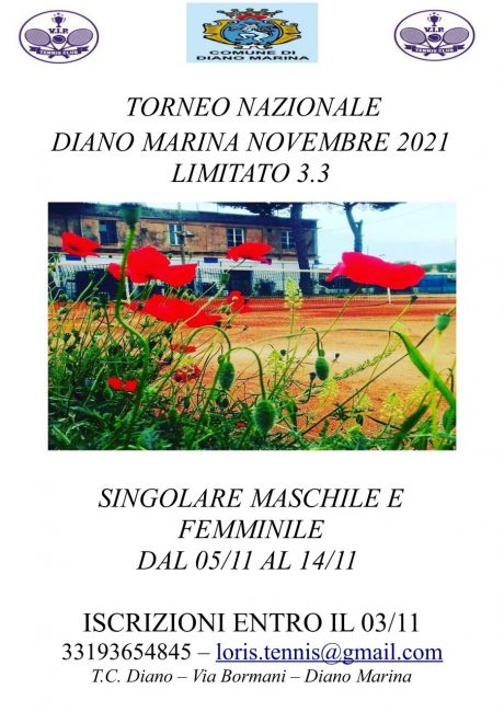 Torneo di Tennis Nazionale Lim. 3.3._5-14 novembre 2021 Torneo di Tennis Nazionale Lim. 3.3._5-14 novembre 2021