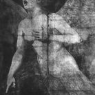  Sirena greca, 2025, puntasecca su tetrapak, 750 x 430 mm