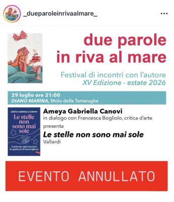 Evento annullato 29 luglio 2026 Evento annullato 29 luglio 2026